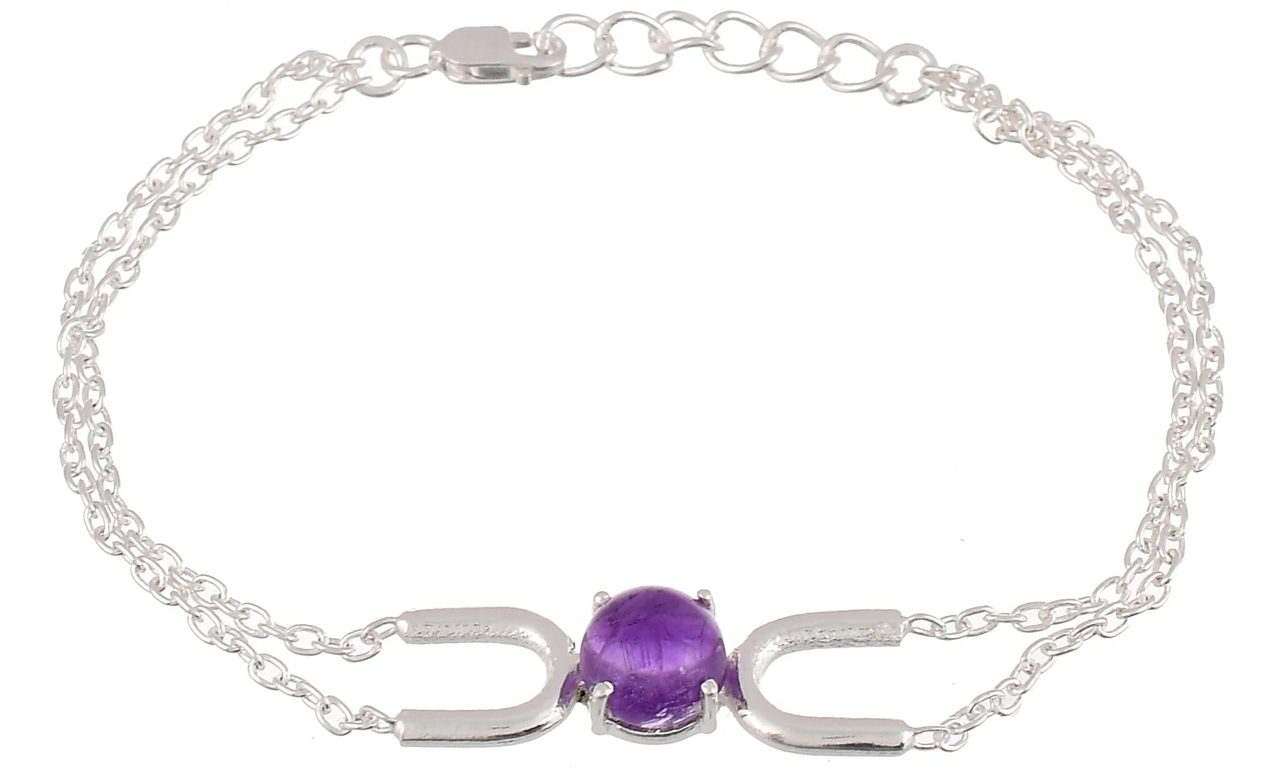 Amethyst Elegance Rakhi Bracelet - Image 2