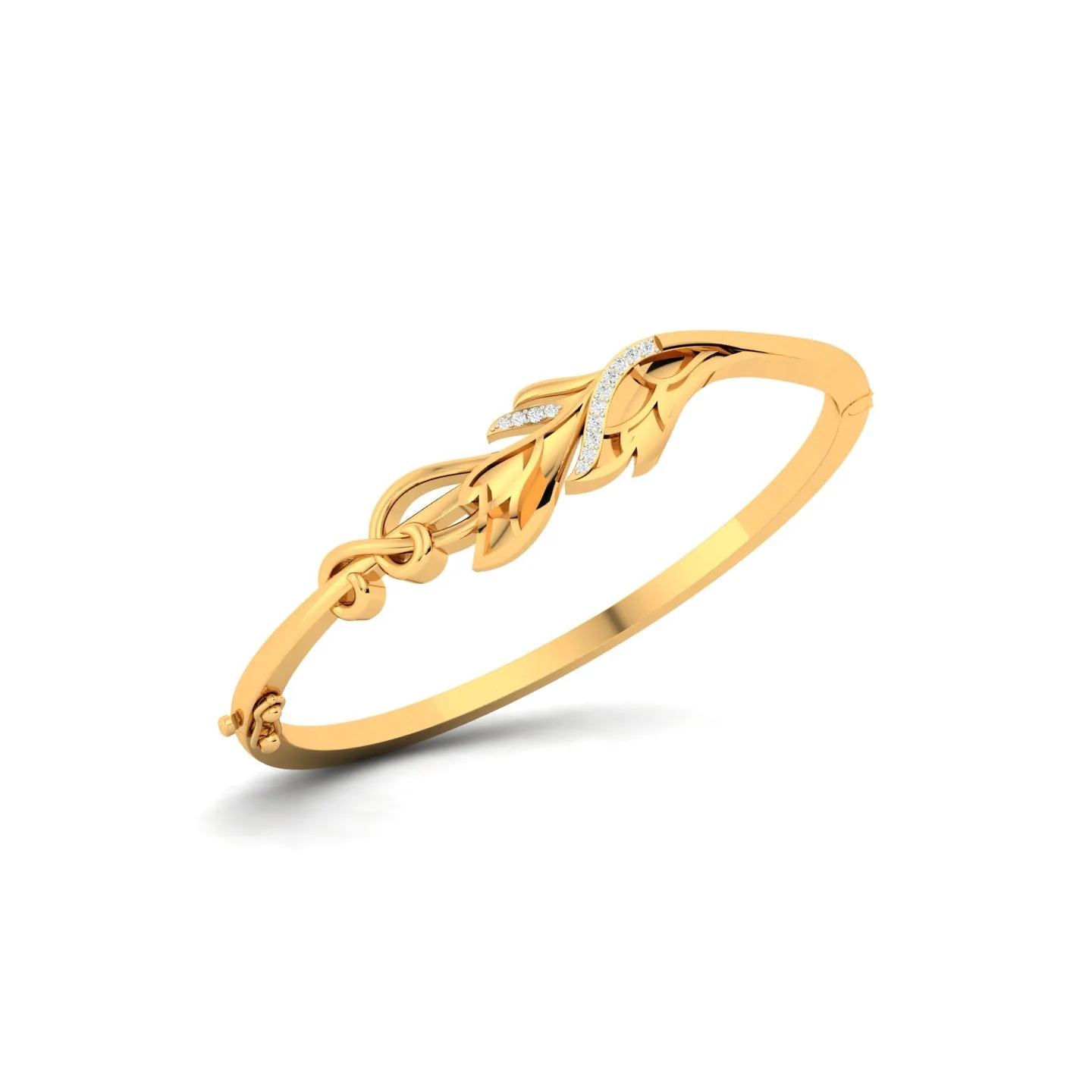 Golden Leaf Whisper Bangle