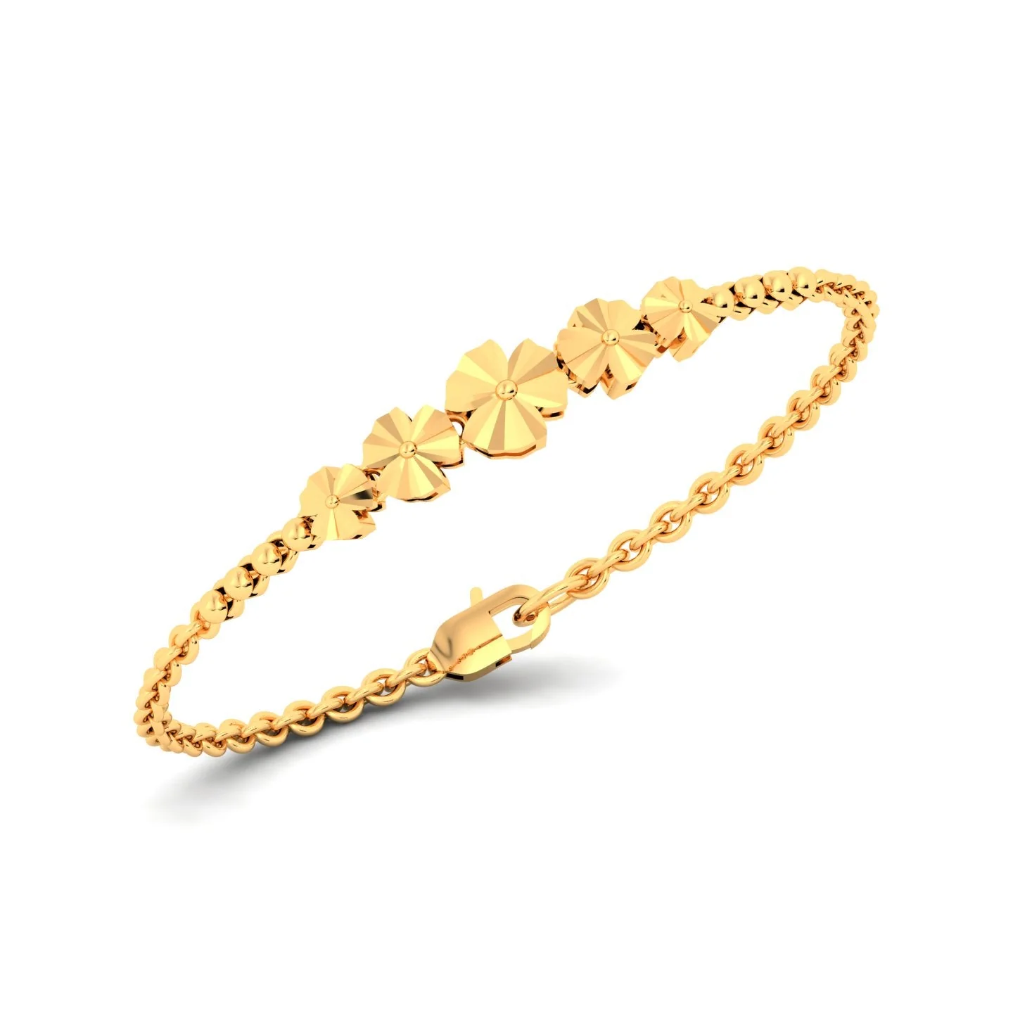 Golden Blossom Chain Bracelet