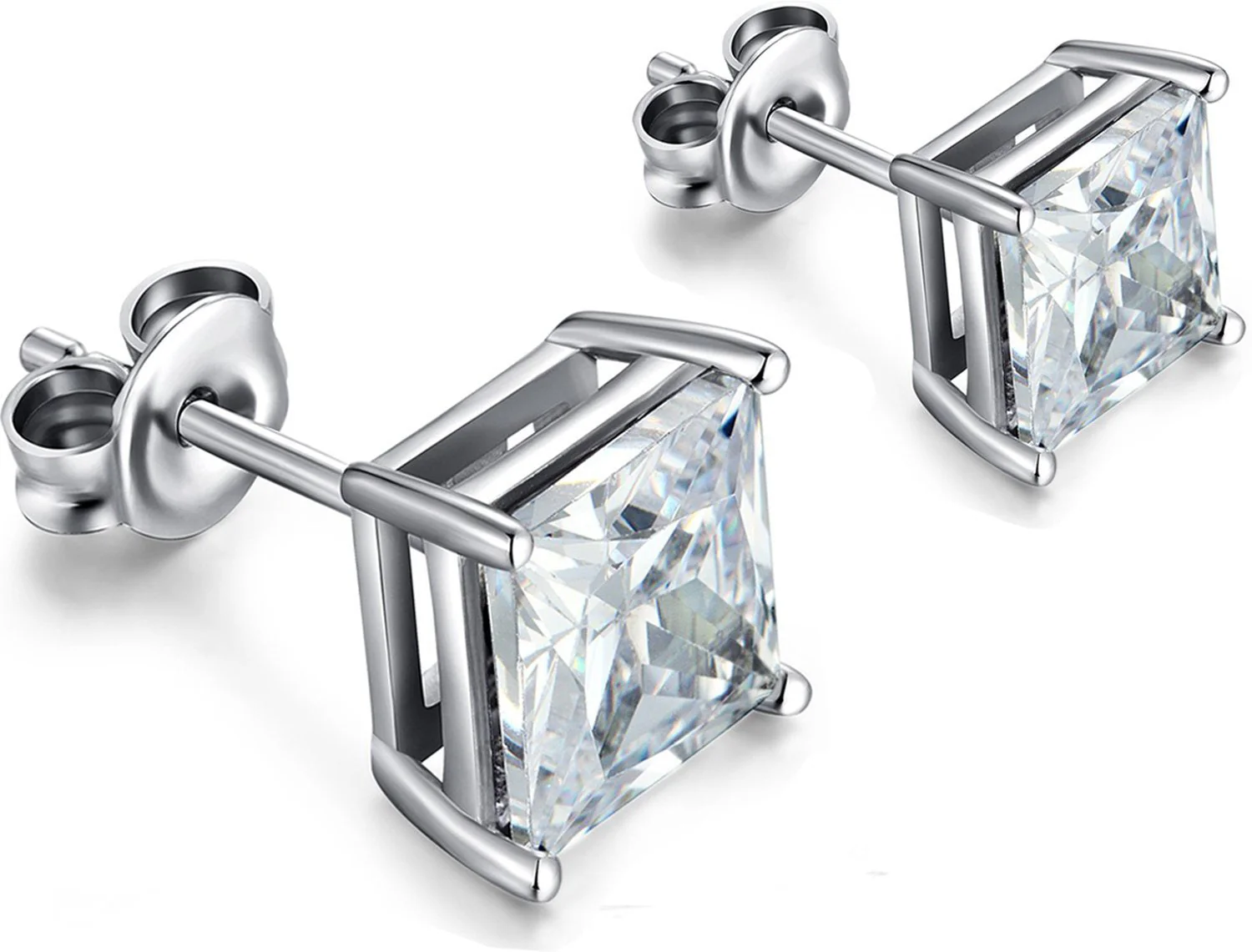 Sophisticated Zirconia Crystal Stud Earrings - Image 4