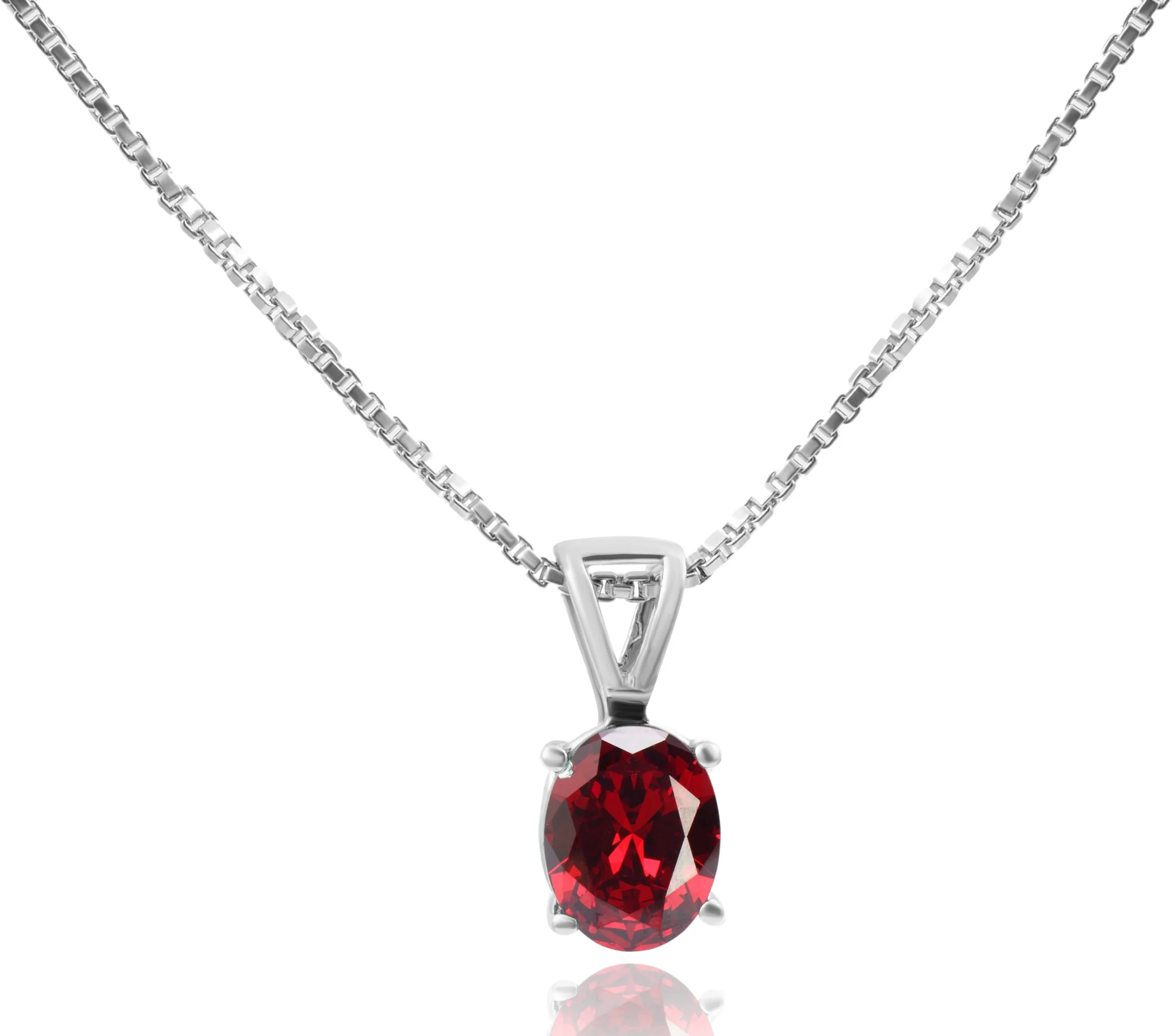 Radiant Natural Garnet Gemstone Pendant - Image 2