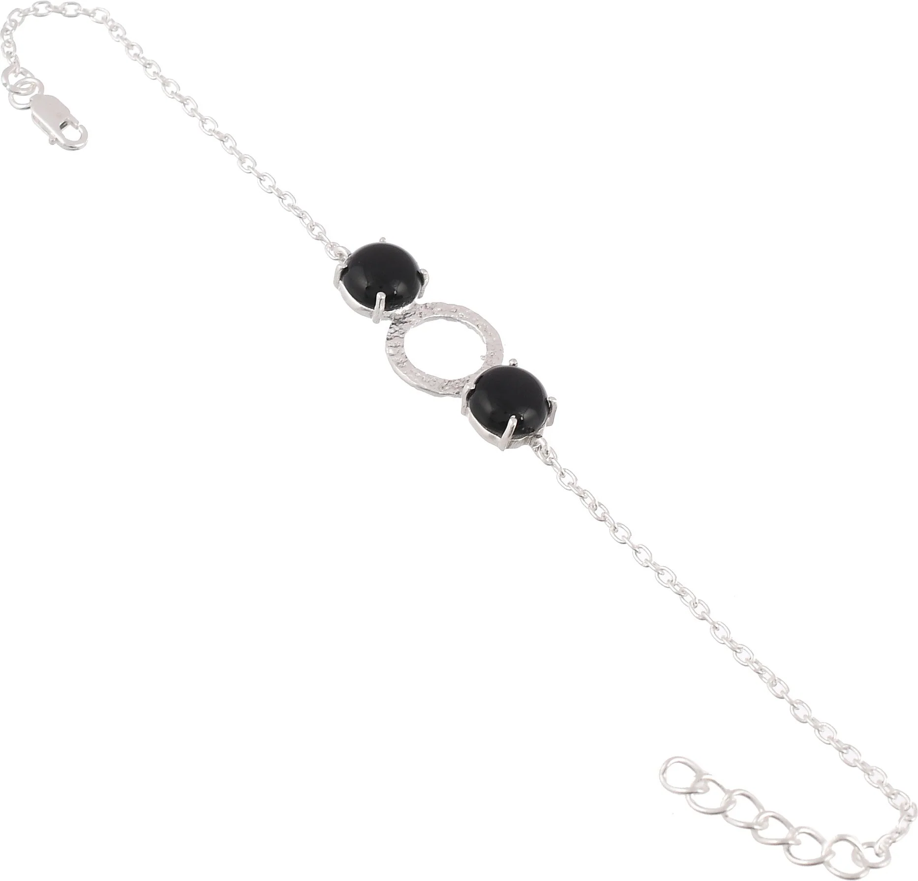 Sleek Black Onyx Gemstone Bracelet - Image 2