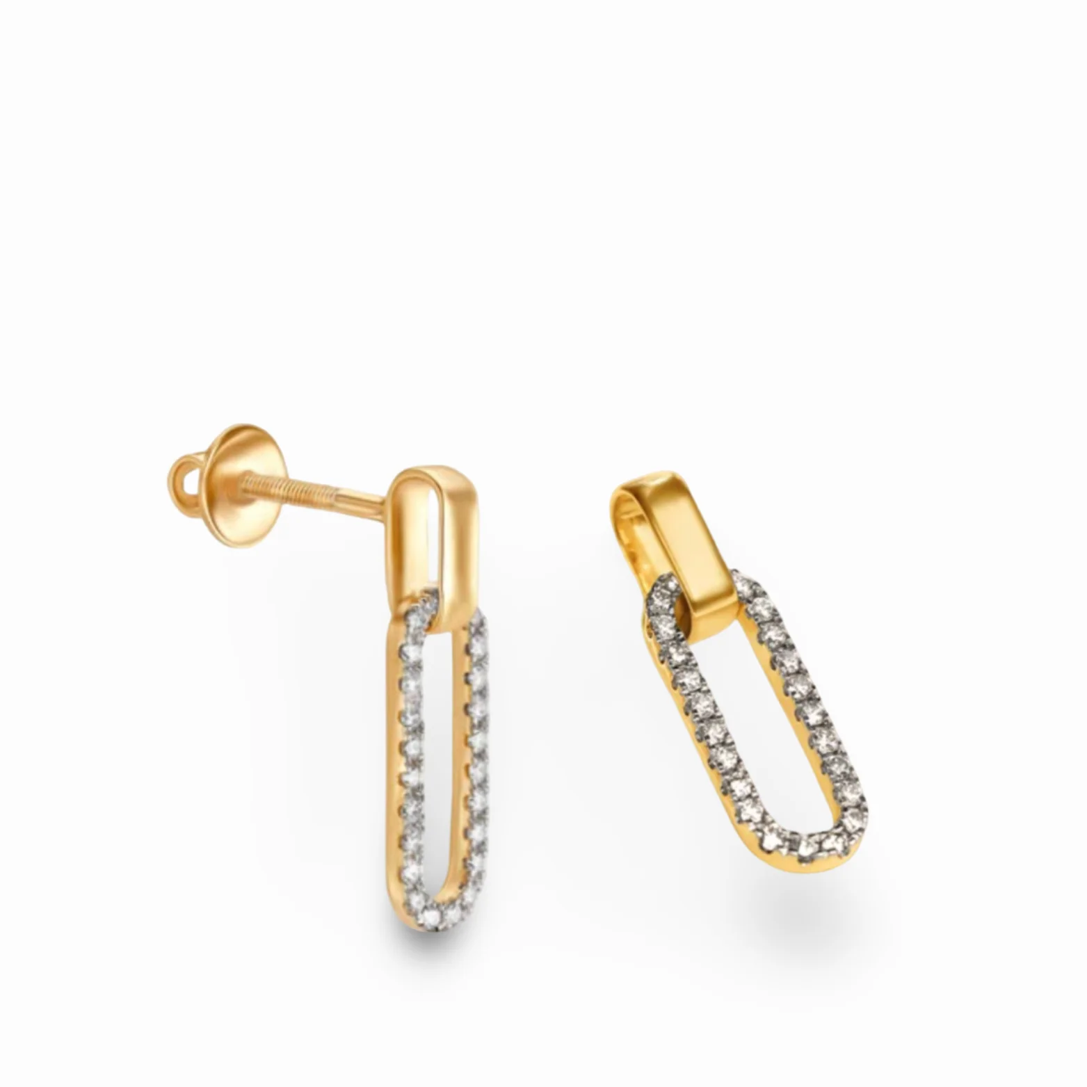 Golden Majesty Italian Drop Earrings - Image 3