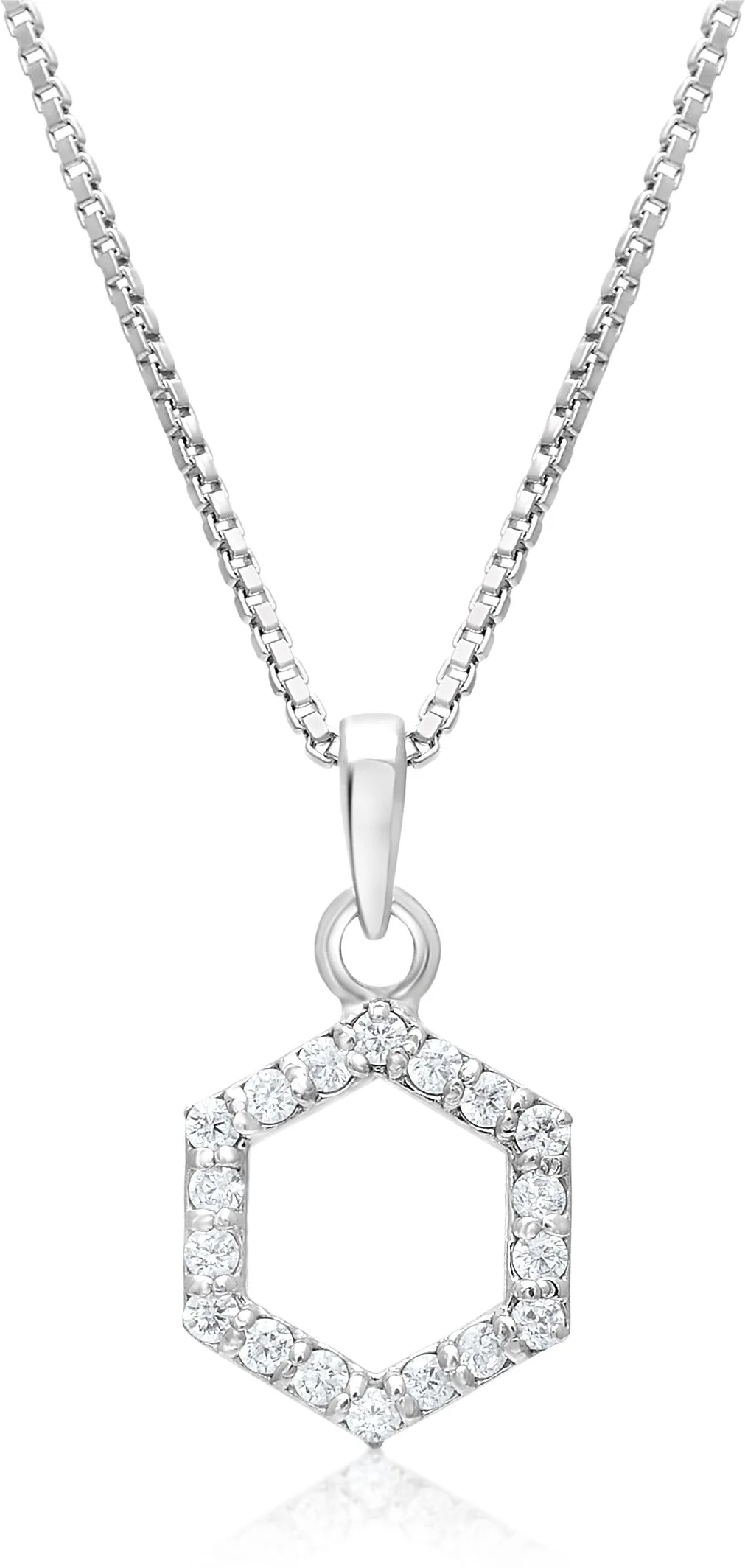 Sleek Zirconia Crystal Geometric Pendant - Image 3