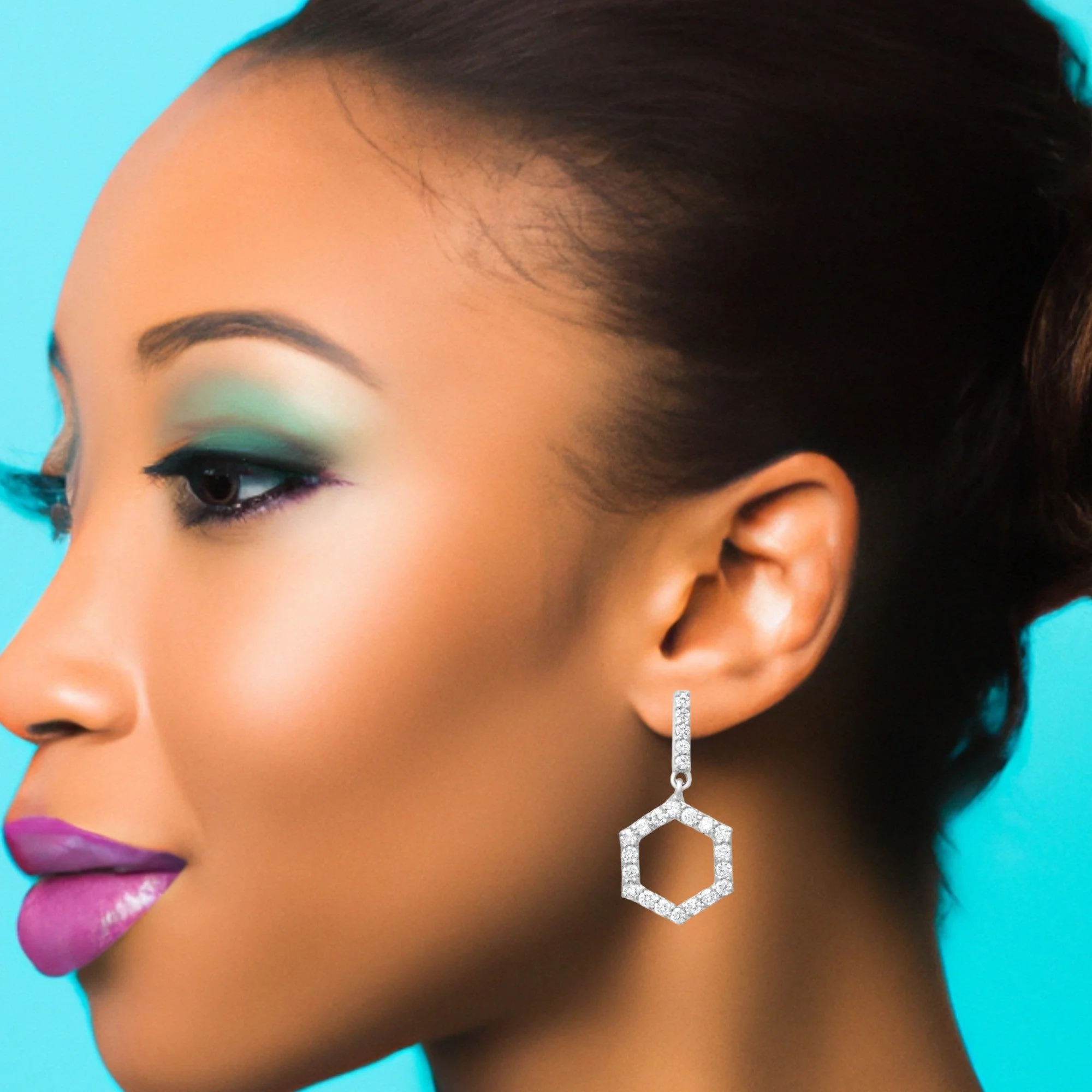 Stunning Zirconia Crystal Drop Dangle Earrings - Image 2