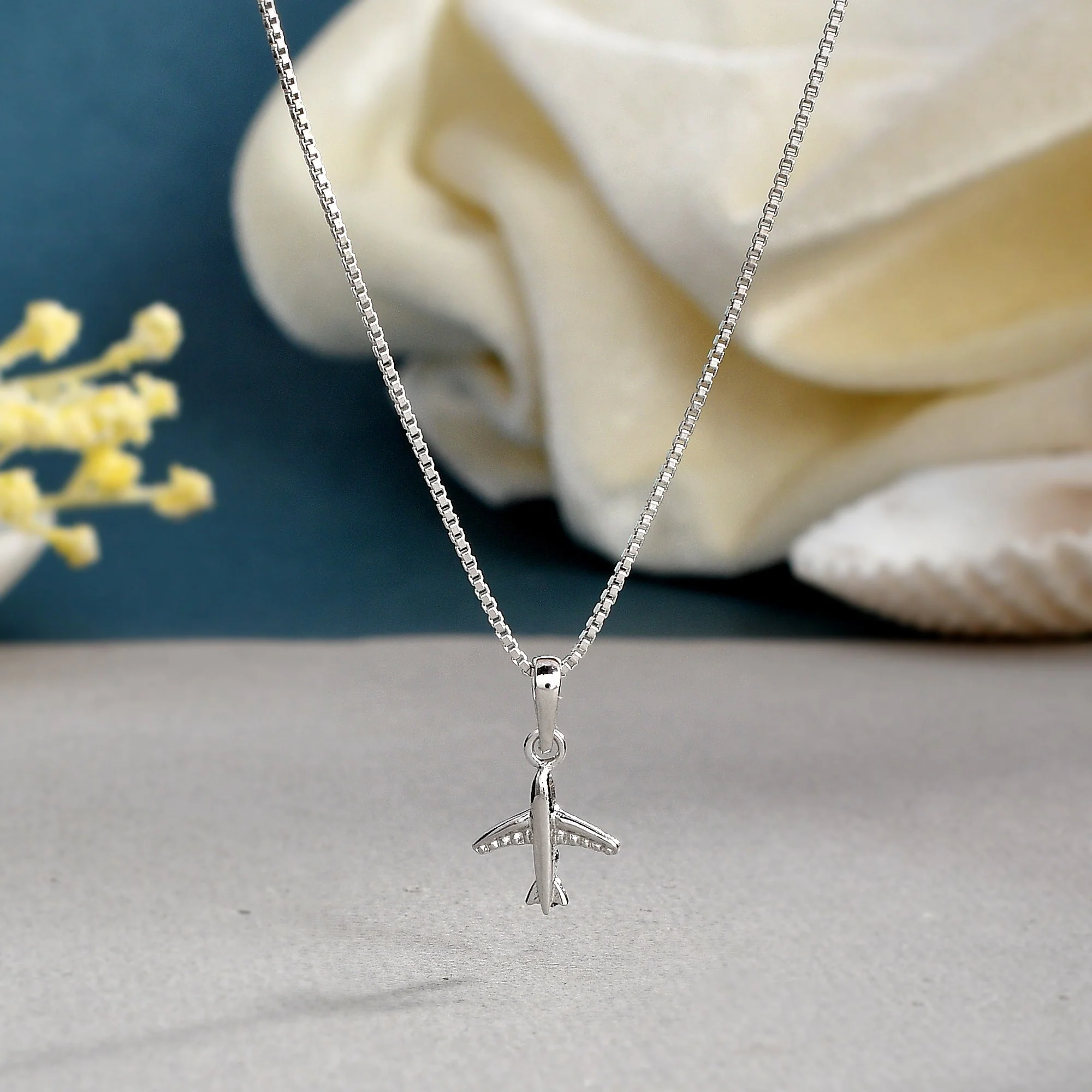 Elegant Airplane Shape Pendant & Locket - Image 2