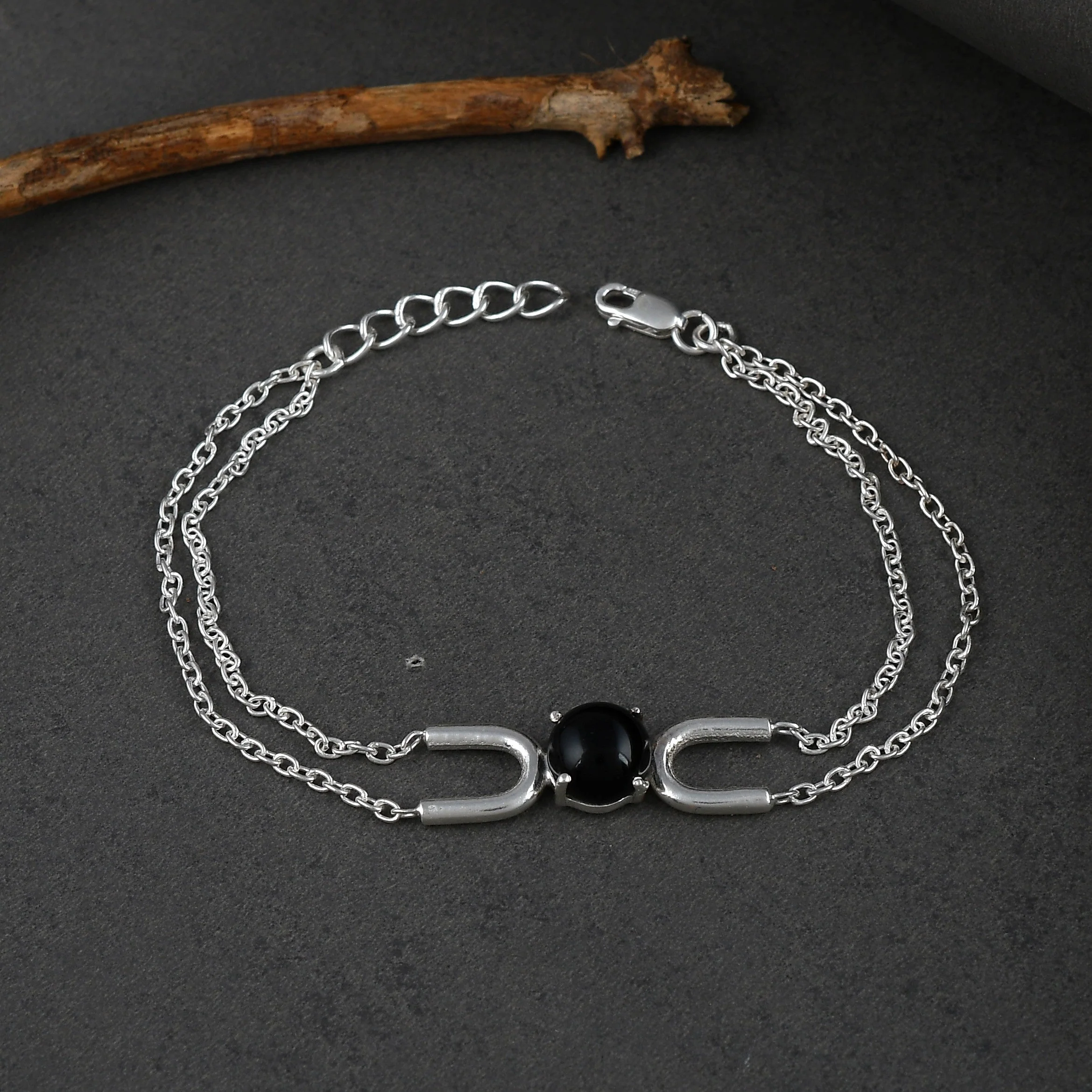Mystic Black Onyx Gemstone Bracelet