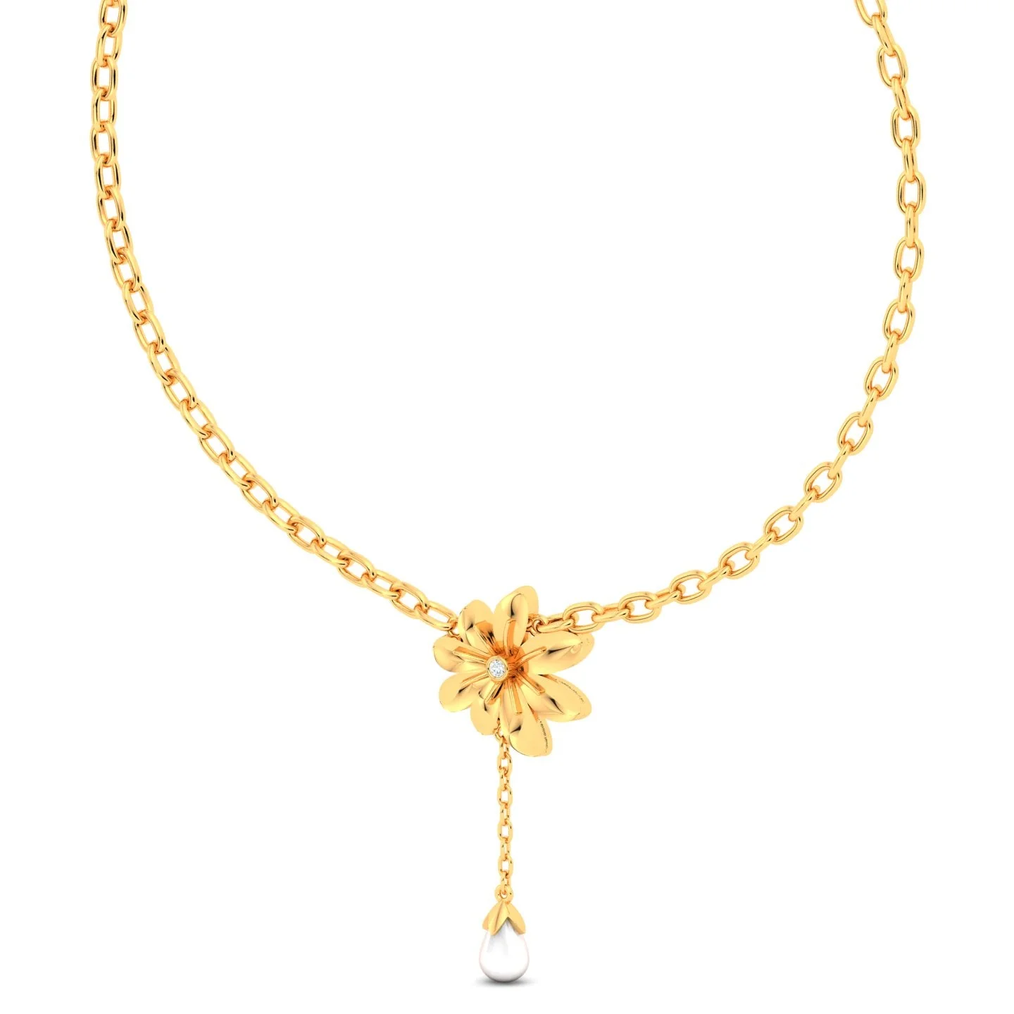 Blooming Petal Pearl Necklace - Image 2