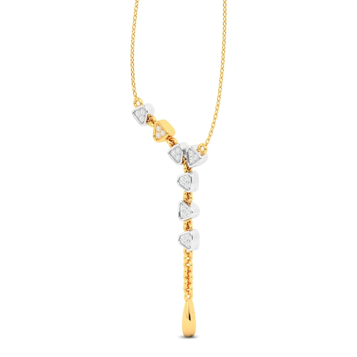 Trinity Sparkle Drop Necklace - Image 2