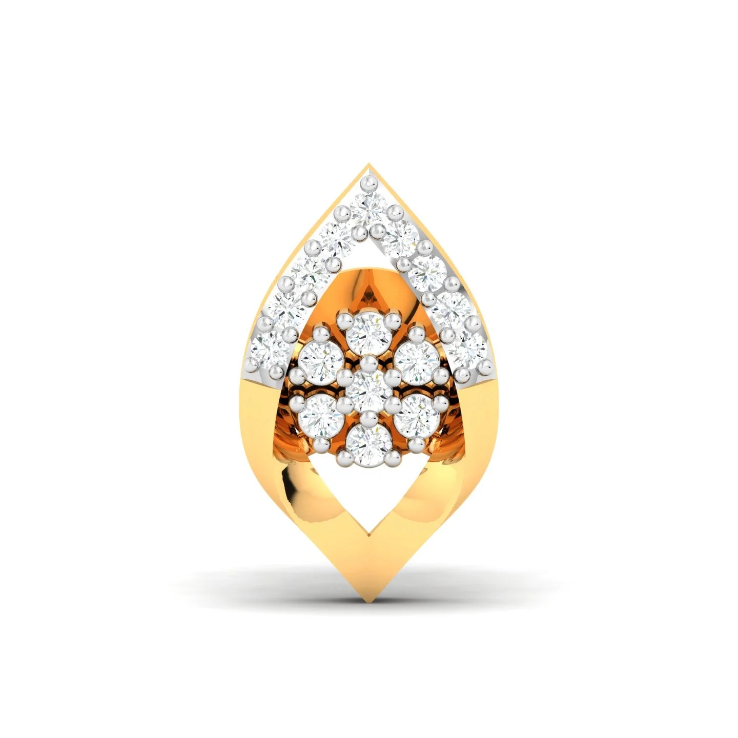 Gleaming Aura Bloom Stud Earrings - Image 2