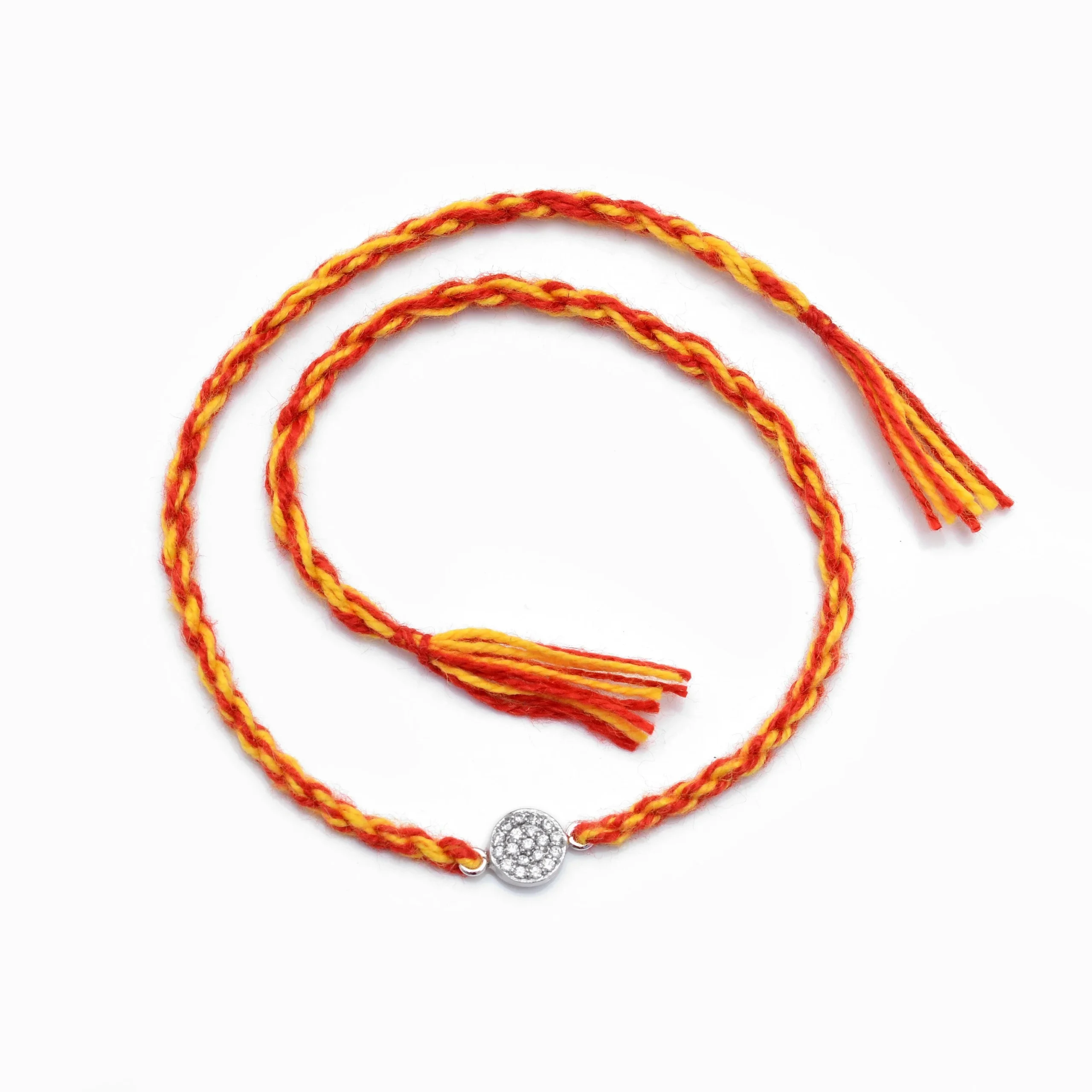 Radiant Zirconia Crystal Rakhi - Image 2