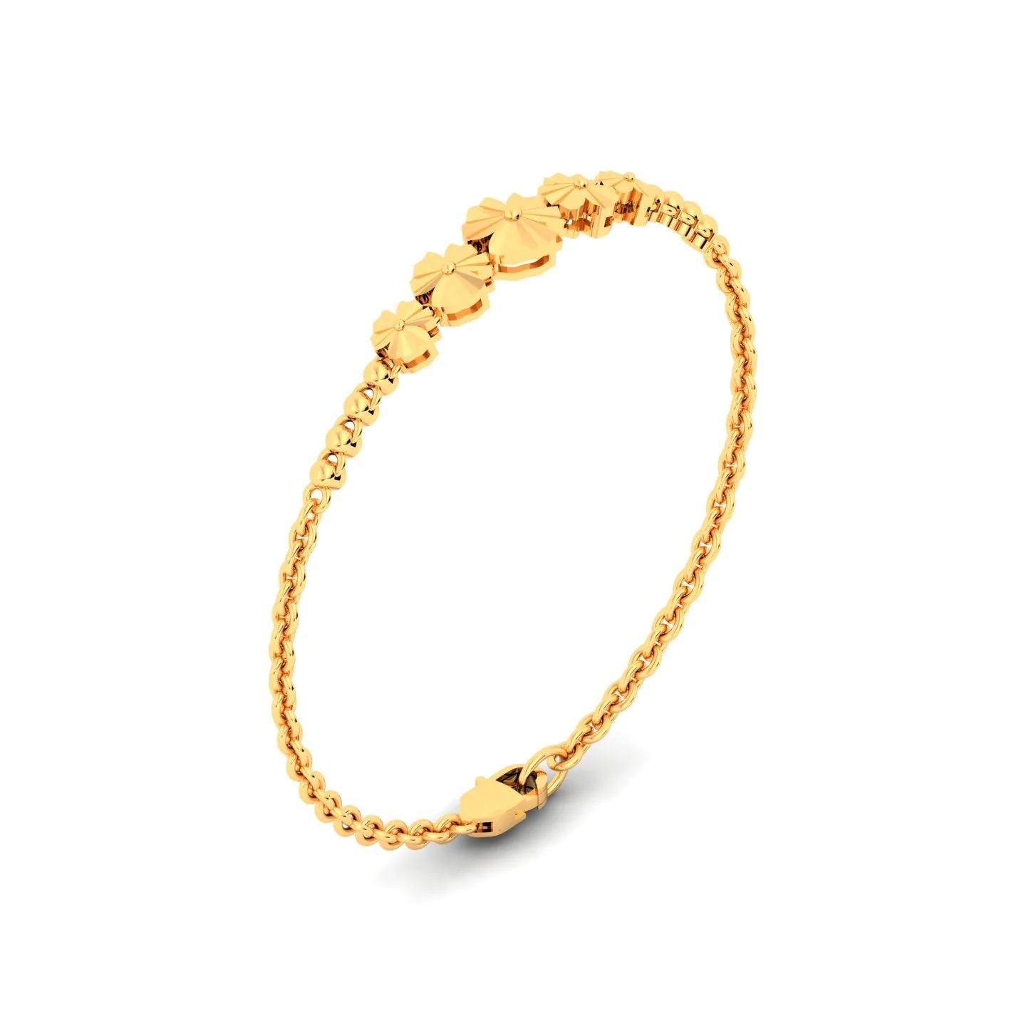 Golden Blossom Chain Bracelet - Image 2