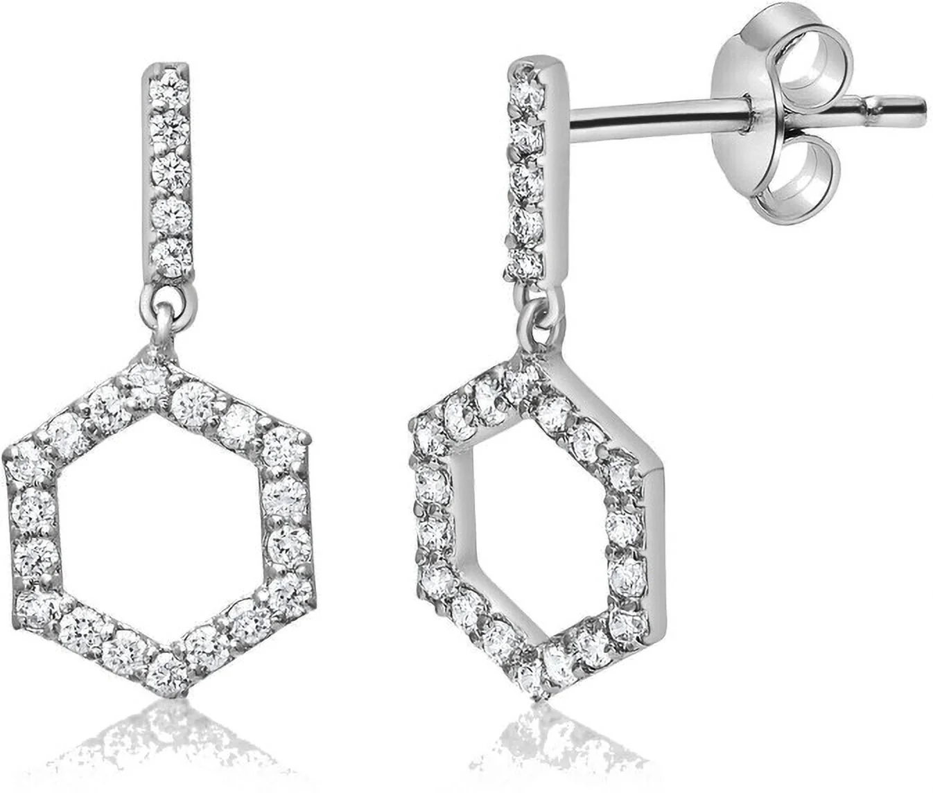 Stunning Zirconia Crystal Drop Dangle Earrings - Image 3