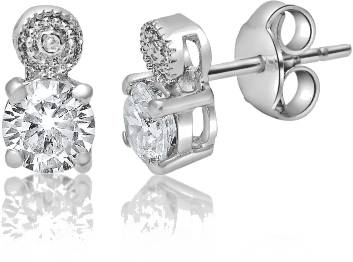 Elegant Zirconia Crystal Designer Stud Earrings - Image 3