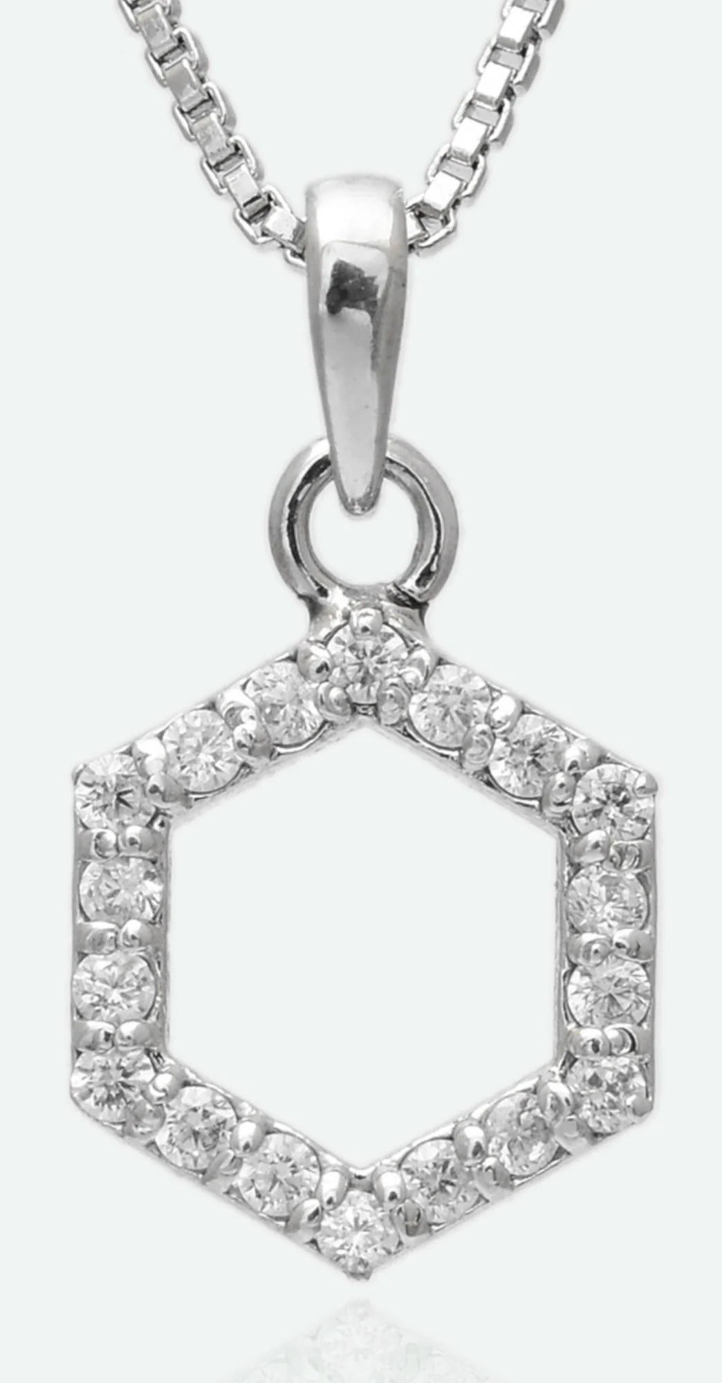 Sleek Zirconia Crystal Geometric Pendant - Image 4
