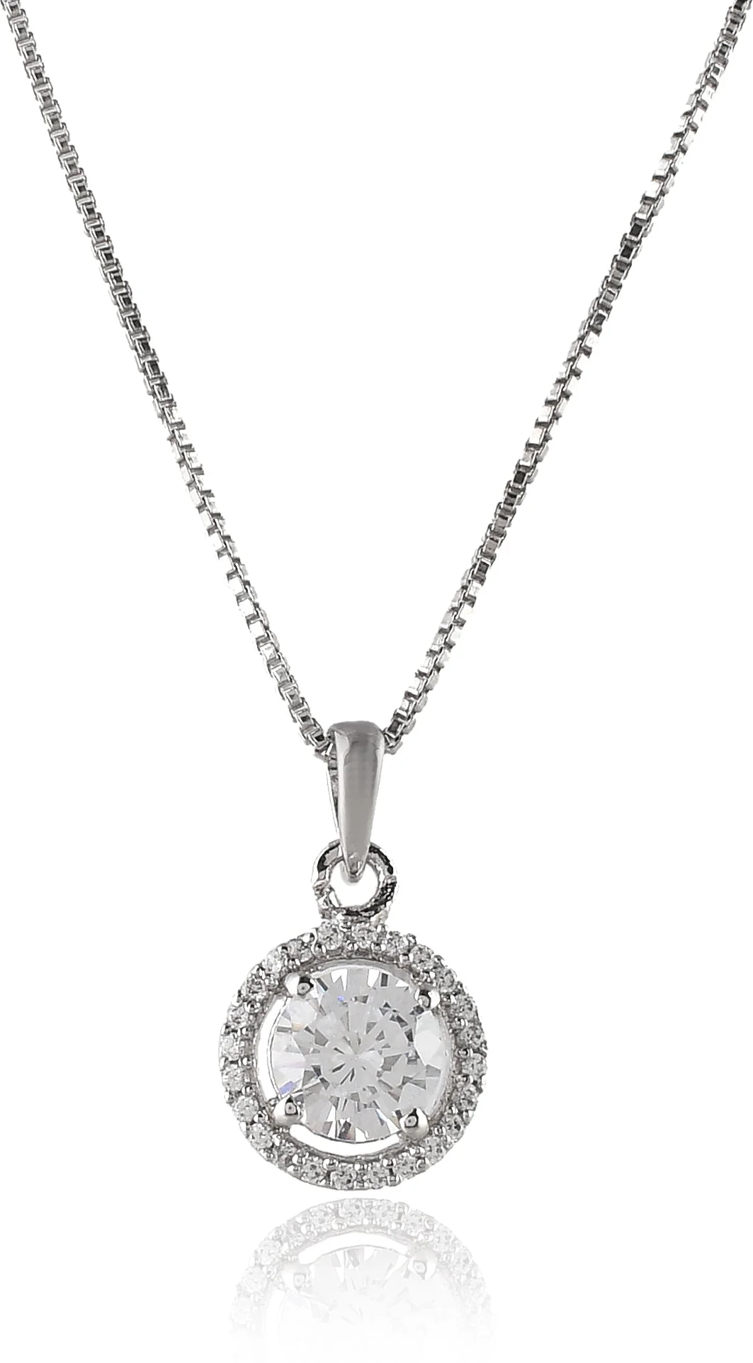 Timeless Round Solitaire Zirconia Crystal Pendant - Image 4