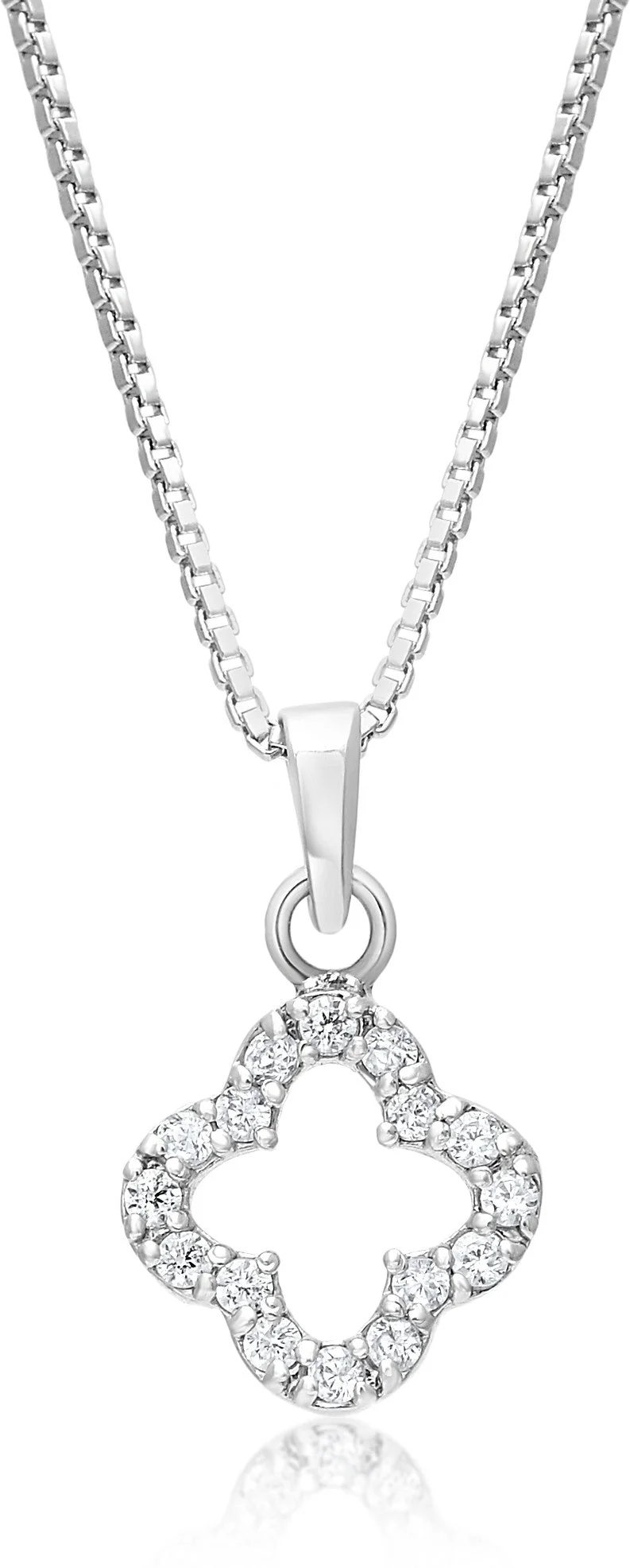 Elegant Mother of Pearls & Zirconia Round Evil Eye Pendant - Image 3