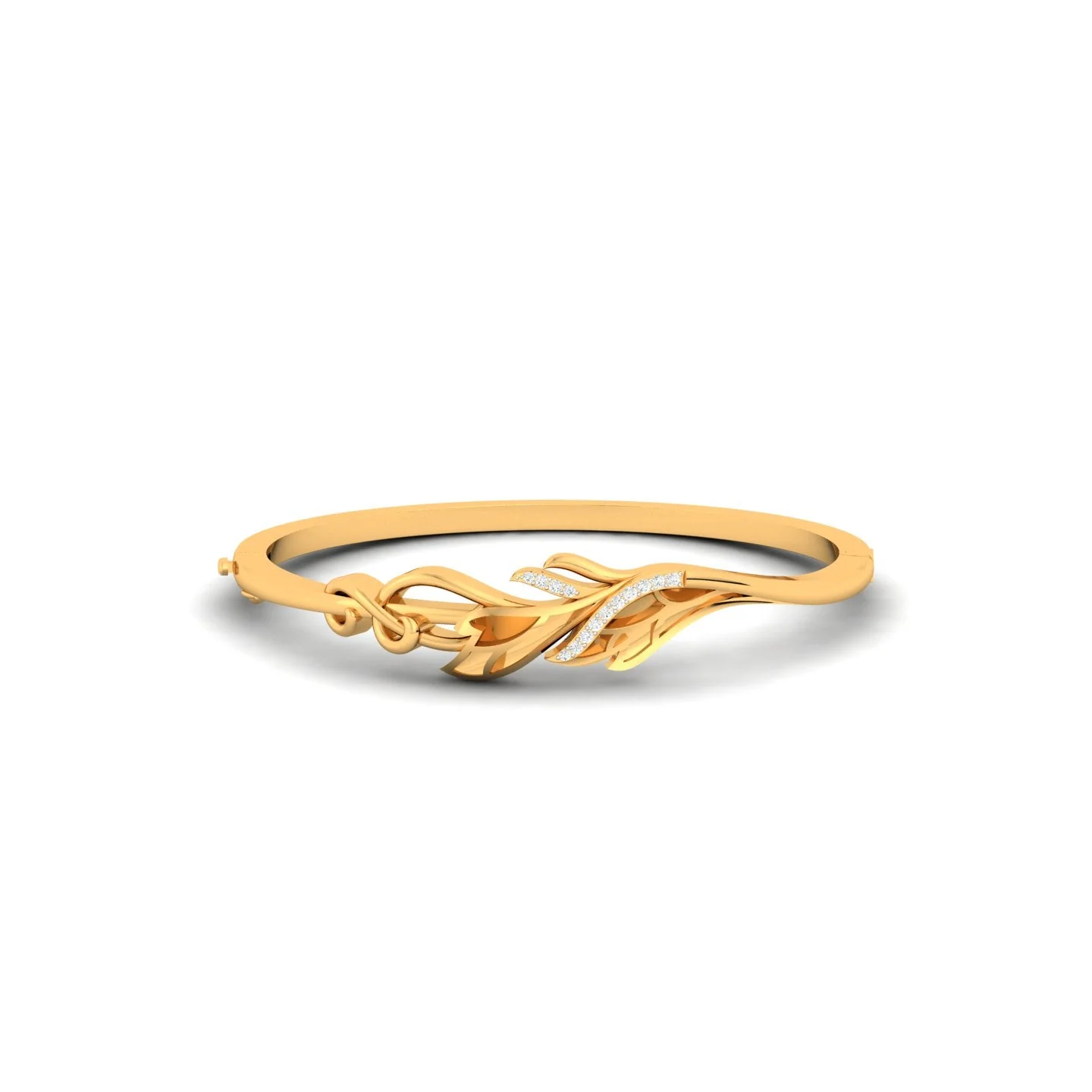 Golden Leaf Whisper Bangle - Image 3