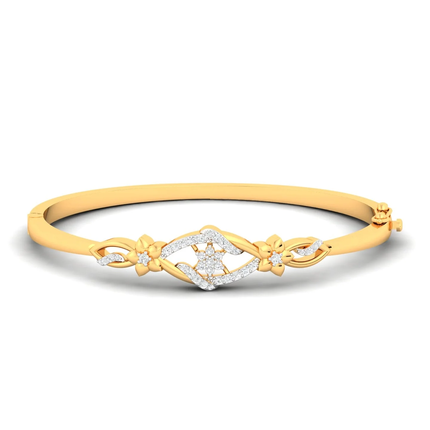 Lustrous Petal Vine Bangle - Image 3