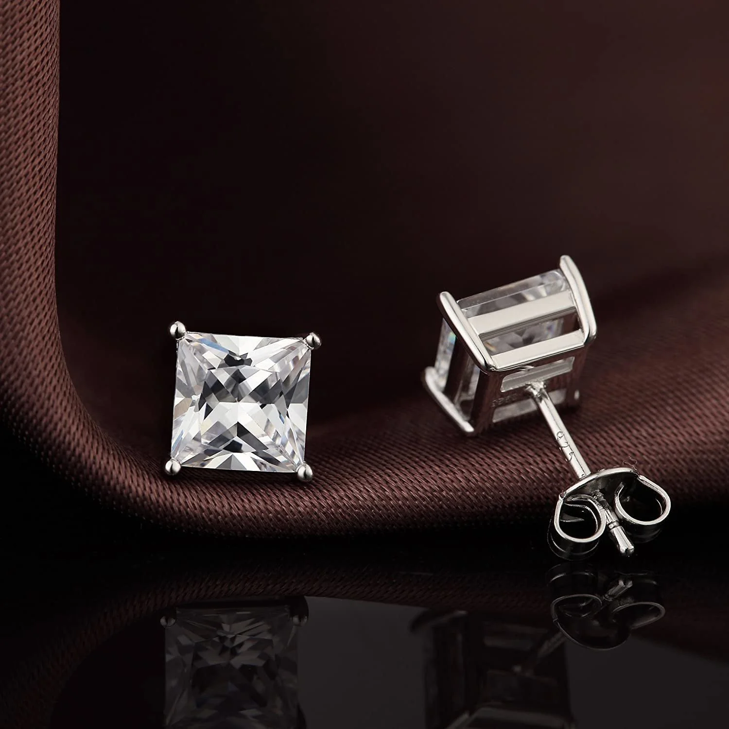 Sophisticated Zirconia Crystal Stud Earrings - Image 3