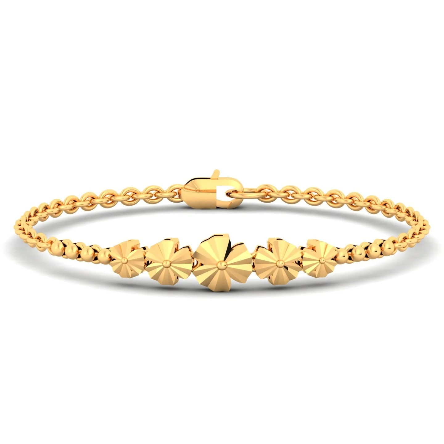 Golden Blossom Chain Bracelet - Image 3