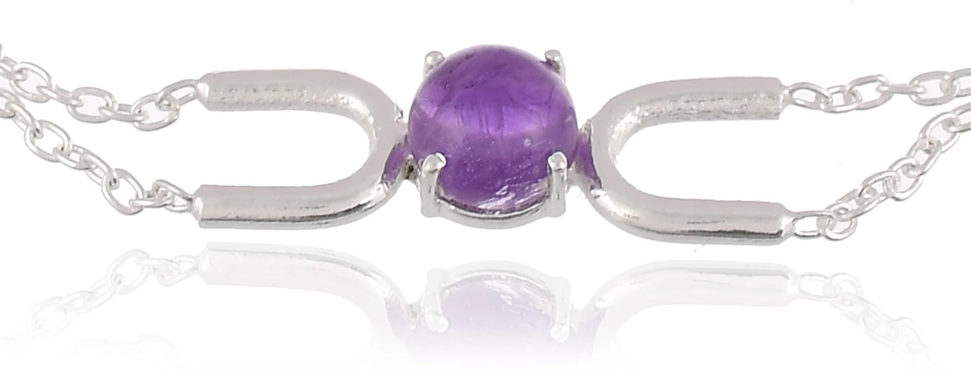 Amethyst Elegance Rakhi Bracelet - Image 3