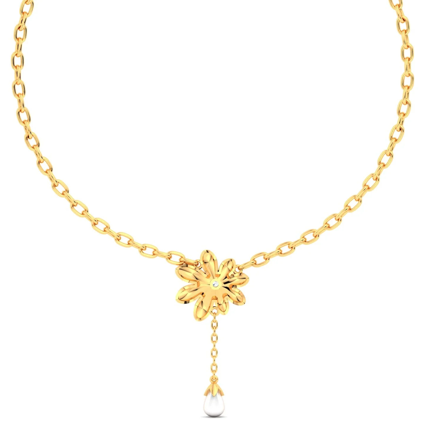 Blooming Petal Pearl Necklace - Image 4