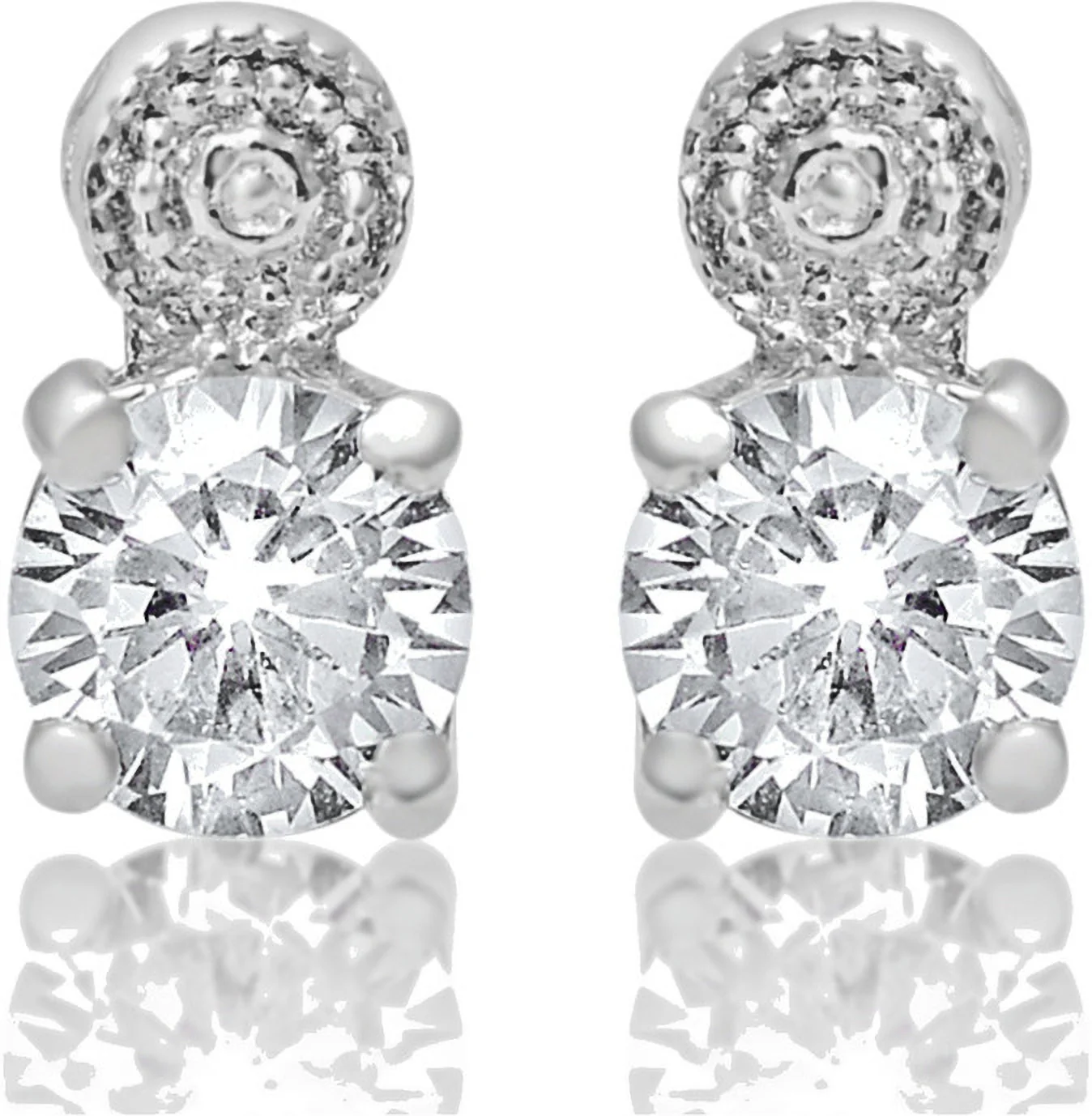 Elegant Zirconia Crystal Designer Stud Earrings - Image 4