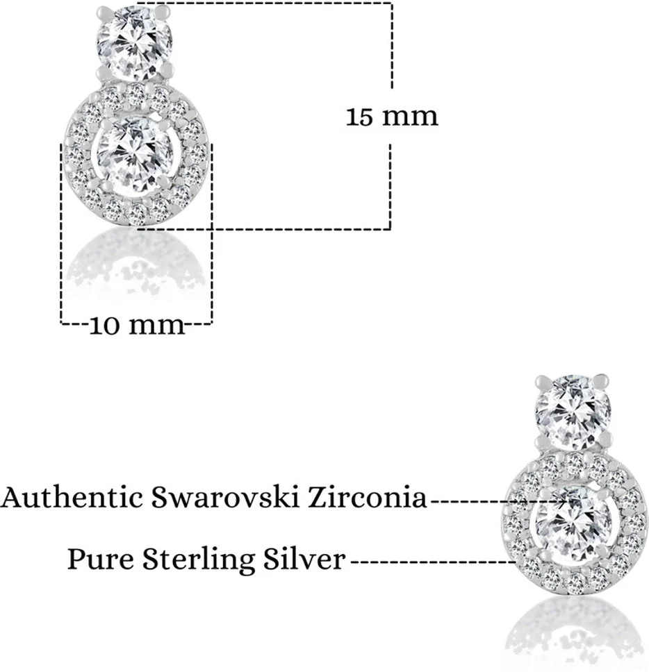 Sophisticated Zirconia Crystals Designer Stud Earrings - Image 4
