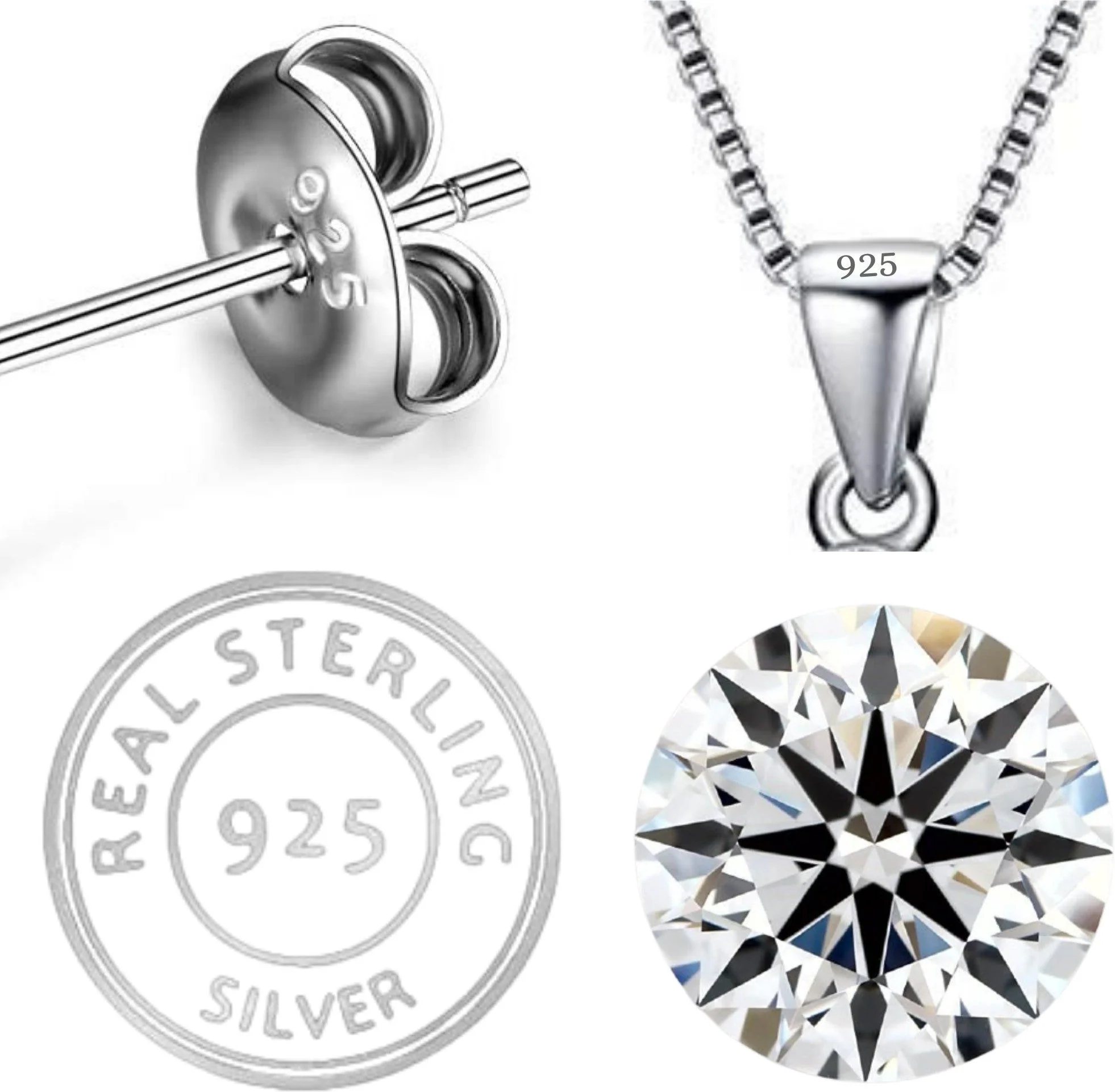 Radiant Heart Zirconia Crystal Pendant & Earrings Set - Image 4