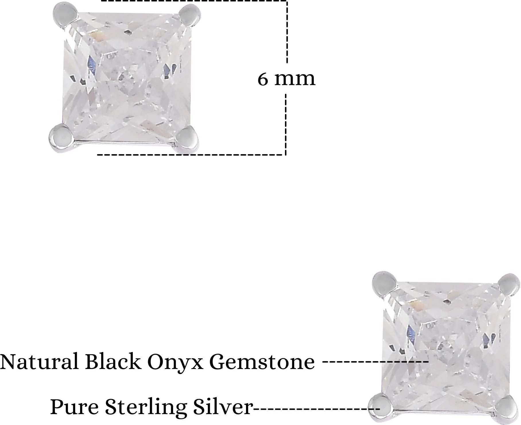 Sophisticated Zirconia Crystal Stud Earrings - Image 5