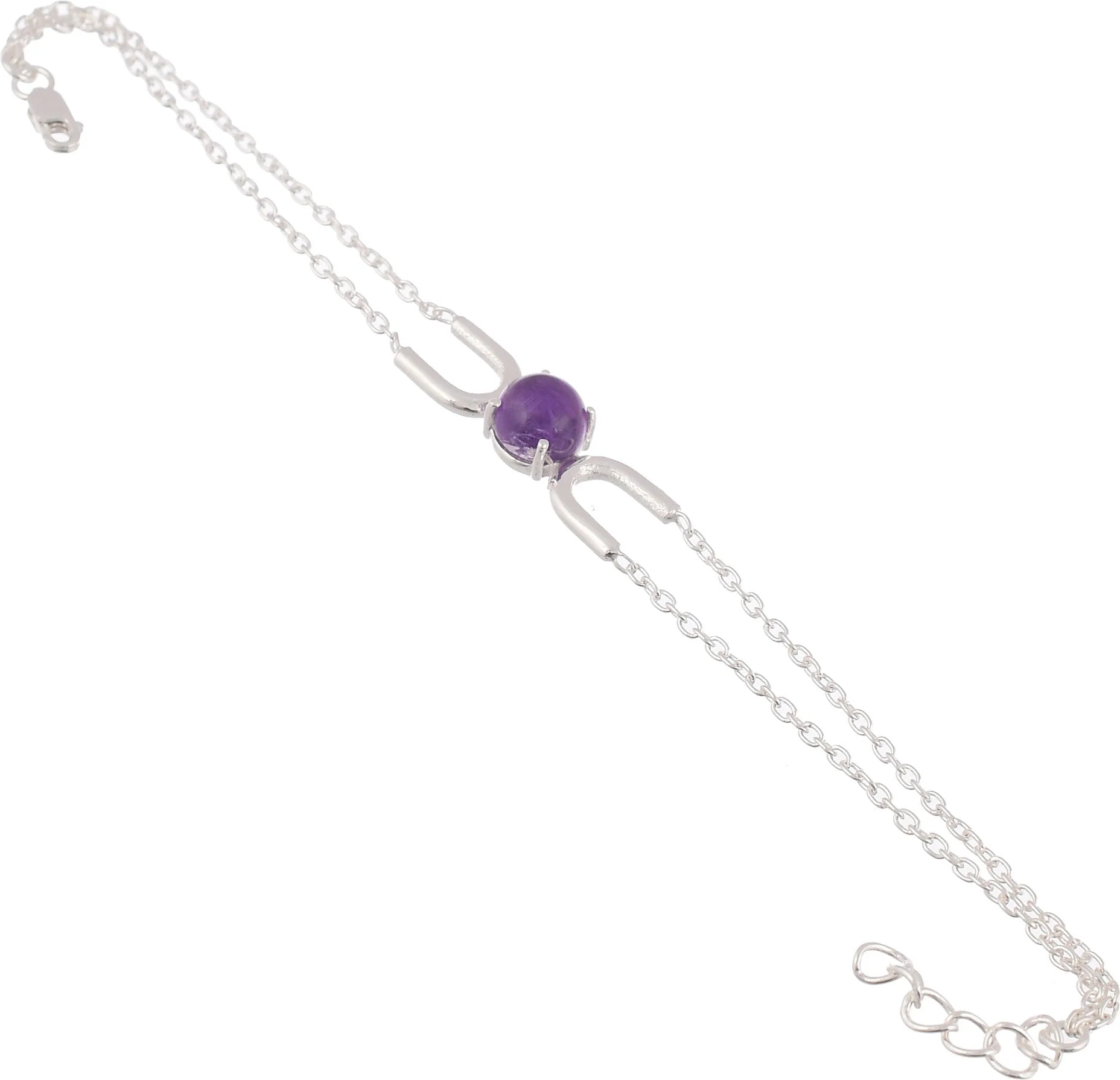 Amethyst Elegance Rakhi Bracelet - Image 4