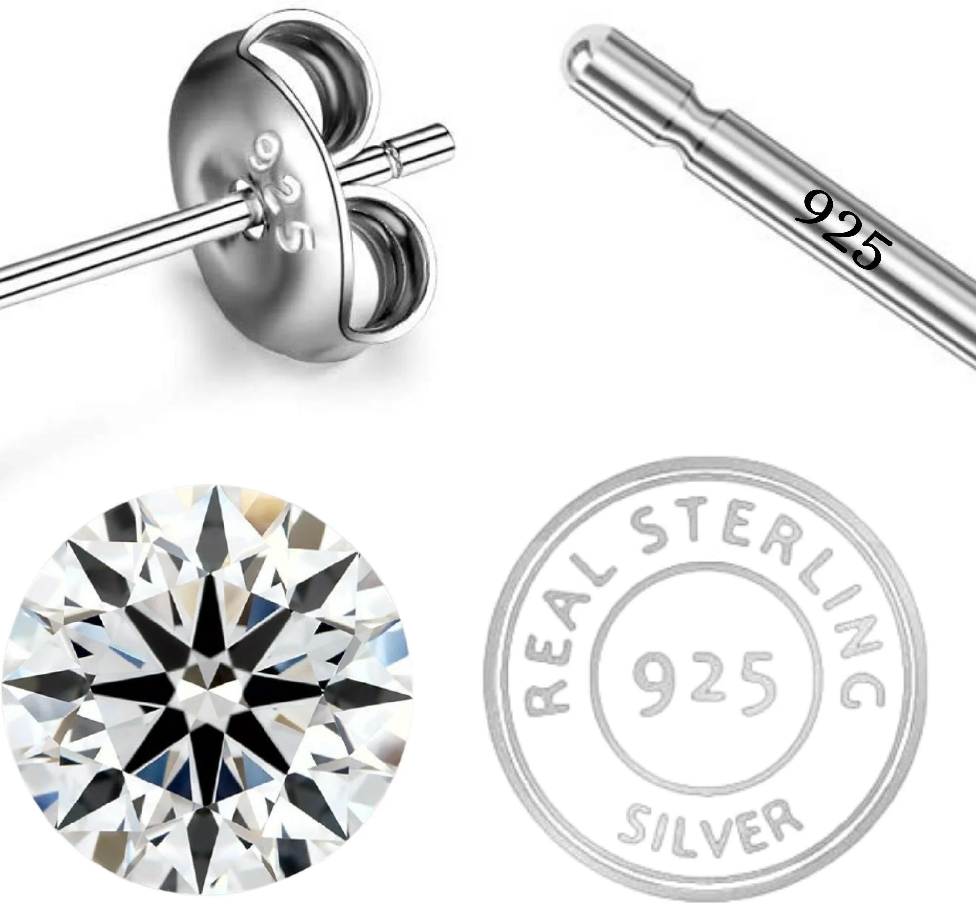 Sophisticated Zirconia Crystals Designer Stud Earrings - Image 5