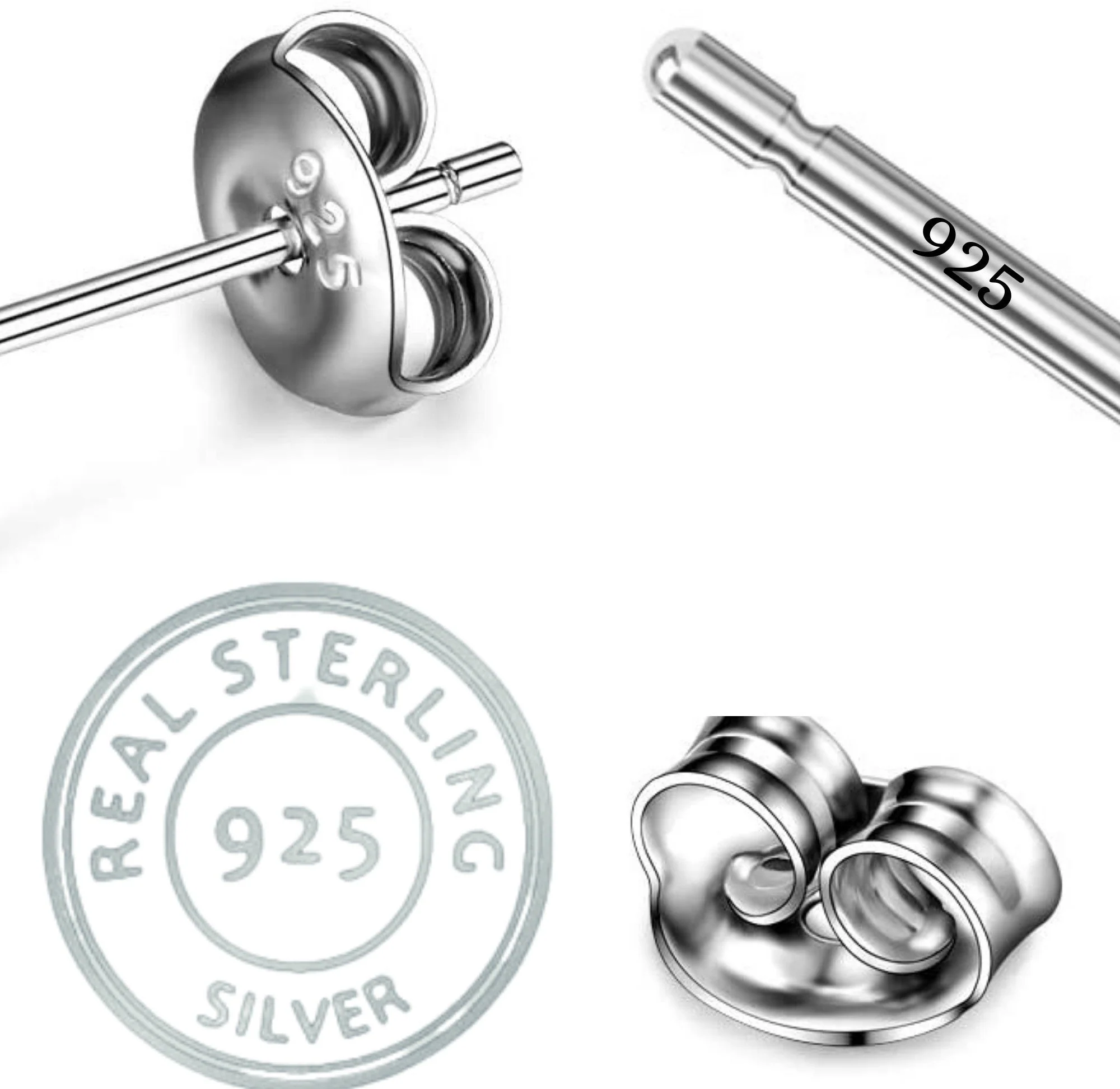 Elegant Oval Cut Zirconia Crystal Stud Earrings - Image 5