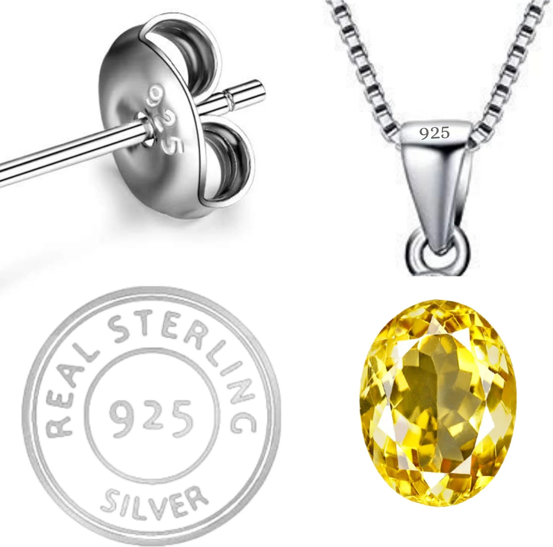 Elegant Natural Citrine Gemstone Designer Pendant - Image 5