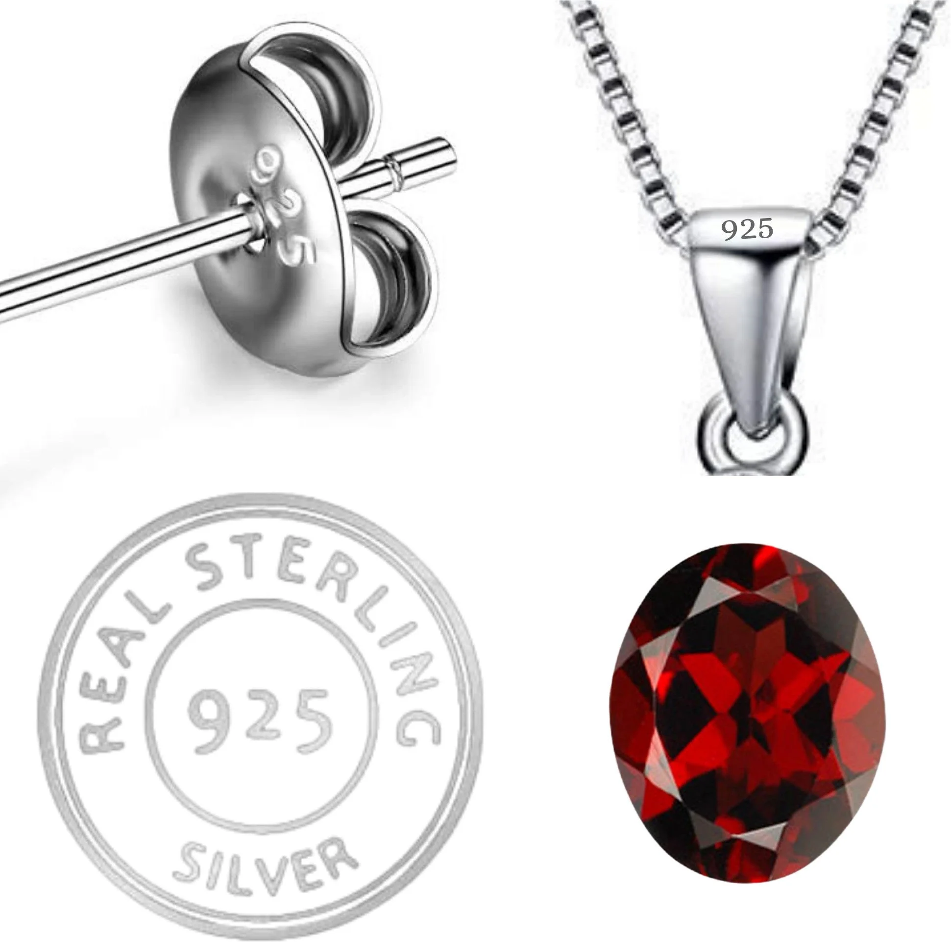 Exquisite Natural Garnet Gemstone Designer Pendant - Image 6