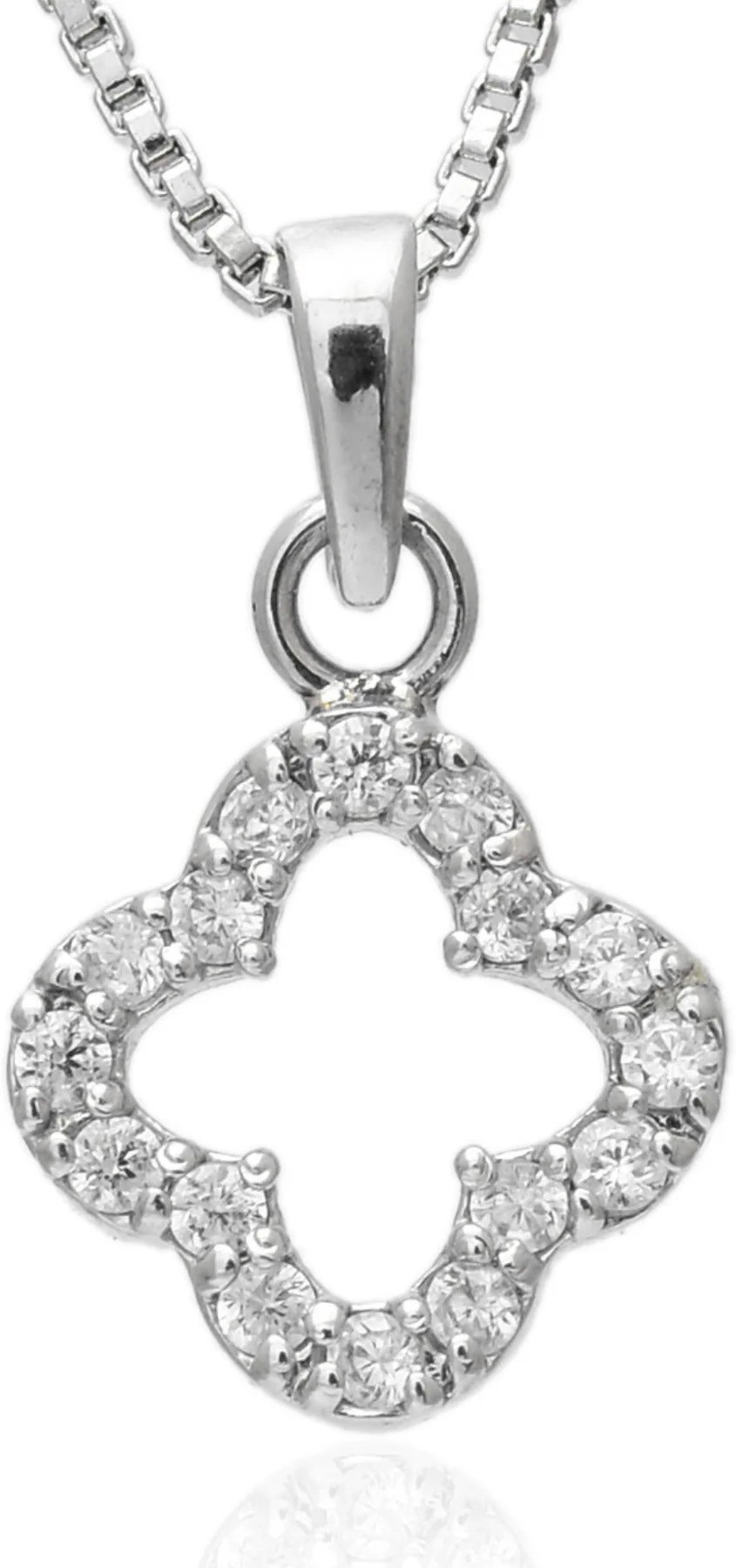 Elegant Mother of Pearls & Zirconia Round Evil Eye Pendant - Image 5