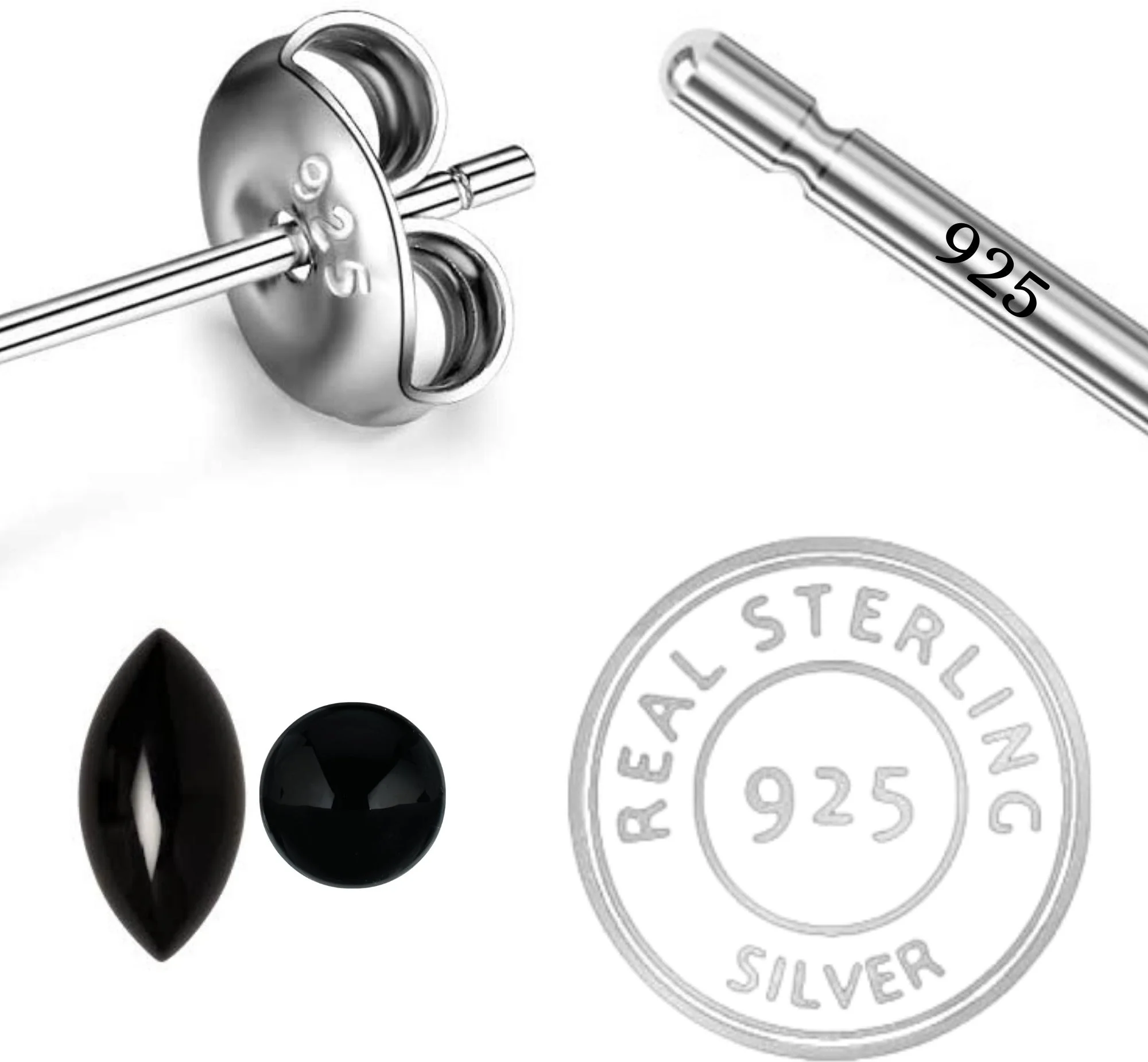 Natural Black Onyx Gemstone Dangler Drop Earrings for Women - Image 5